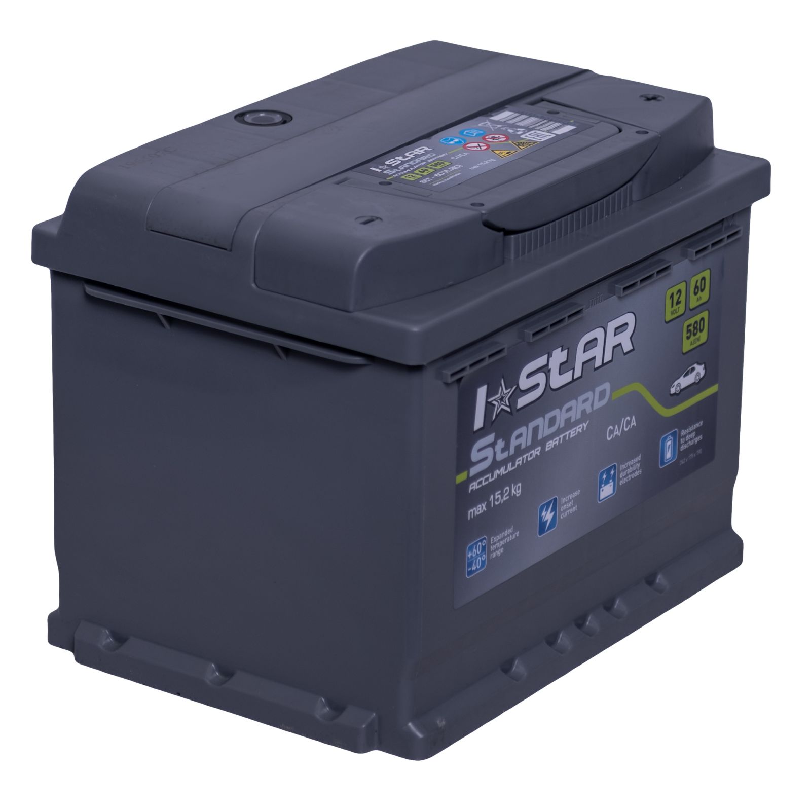 Акумулятор стартерний 6СТ-77 АПЗ I STAR Standard (-/+)